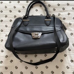 Salvatore Ferragamo Black Leather Satchel